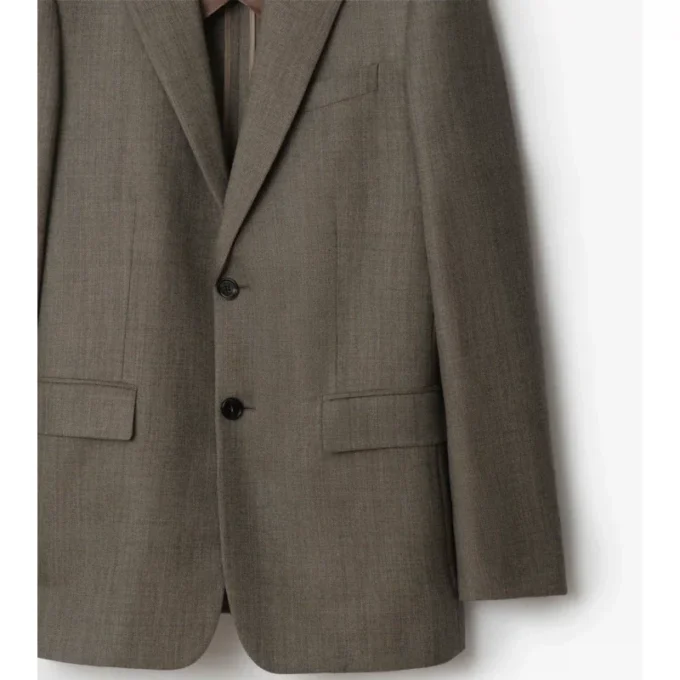 Chaqueta entallada de lana «sharkskin»