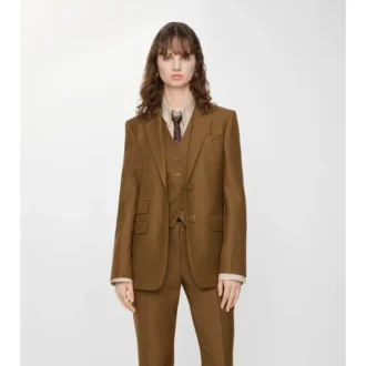 Chaqueta entallada de lana y mohair