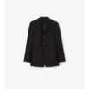Chaqueta entallada de lana y mohair a rayas