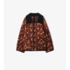 Chaqueta Floriston de nailon acolchado con estampado de hojas de geranio