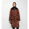 Chaqueta Floriston de nailon acolchado con estampado de hojas de geranio