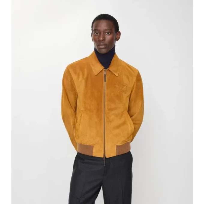 Chaqueta Harrington de ante