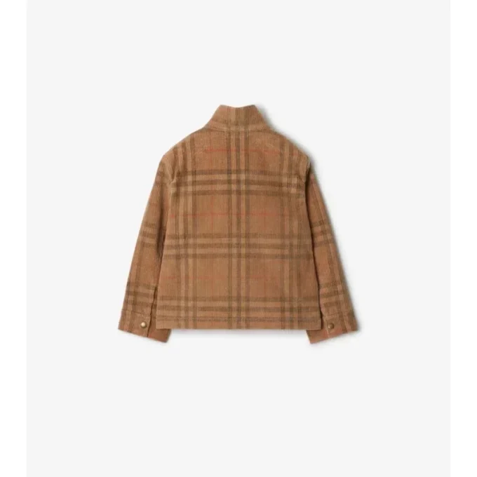 Chaqueta Harrington de pana a cuadros