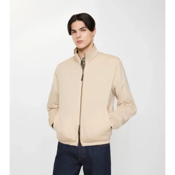Chaqueta Harrington reversible de algodón