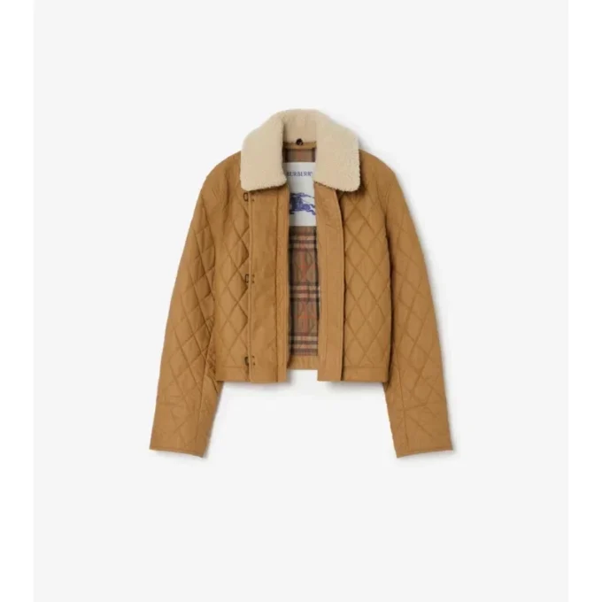 Chaqueta Howle de algodón acolchado con cuello de piel de cordero