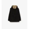 Chaqueta reversible con capucha y estampado de cuadros