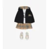 Chaqueta reversible con capucha y estampado de cuadros