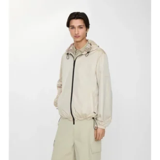 Chaqueta reversible con capucha y estampado de cuadros