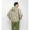 Chaqueta reversible con capucha y estampado de cuadros