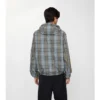 Chaqueta reversible con capucha y estampado de cuadros