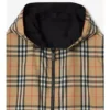 Chaqueta reversible con capucha y estampado de cuadros