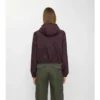 Chaqueta reversible con capucha y estampado de cuadros, de corte corto