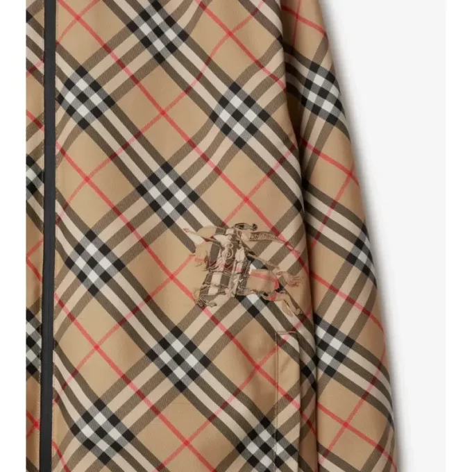 Chaqueta reversible con estampado de cuadros