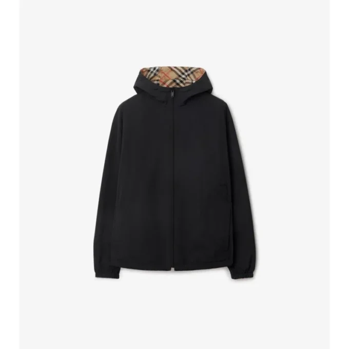 Chaqueta reversible con estampado de cuadros