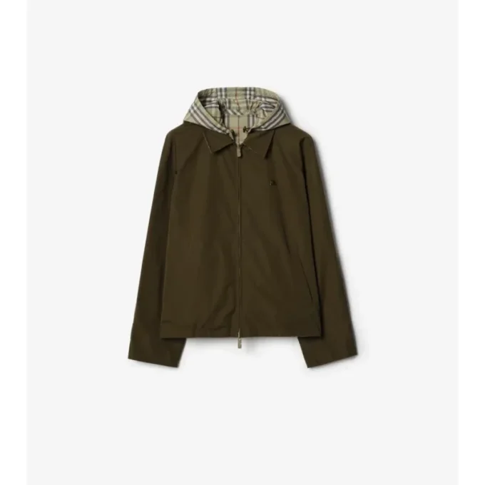 Chaqueta reversible de algodón a cuadros