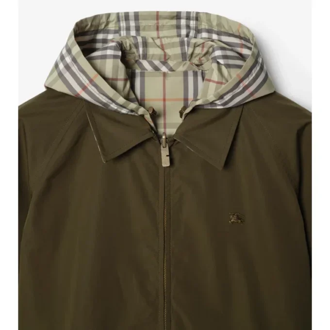 Chaqueta reversible de algodón a cuadros