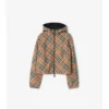 Chaqueta reversible de cuadros corta