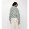 Chaqueta reversible de cuadros corta