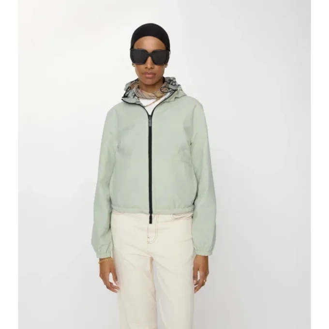 Chaqueta reversible de cuadros corta