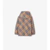 Chaqueta reversible de mezcla de algodón con estampado de cuadros