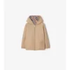 Chaqueta reversible de mezcla de algodón con estampado de cuadros