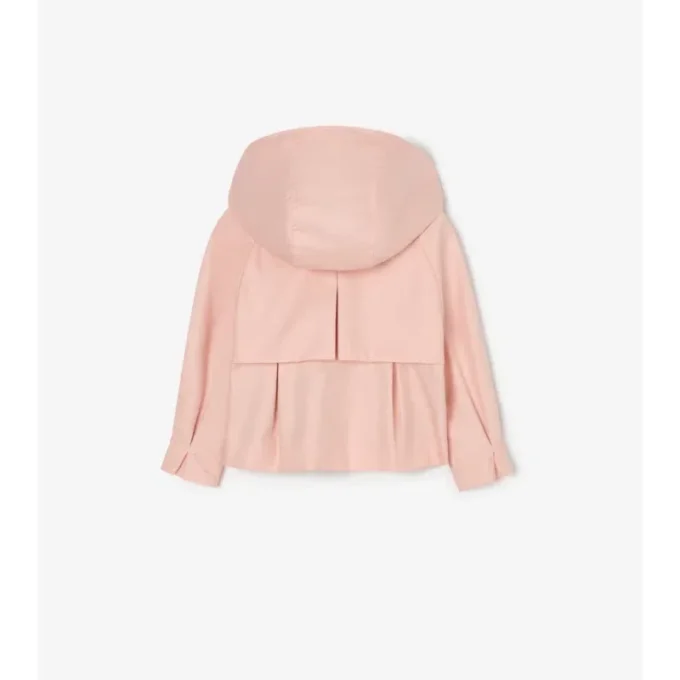 Chaqueta trench con capucha de algodón