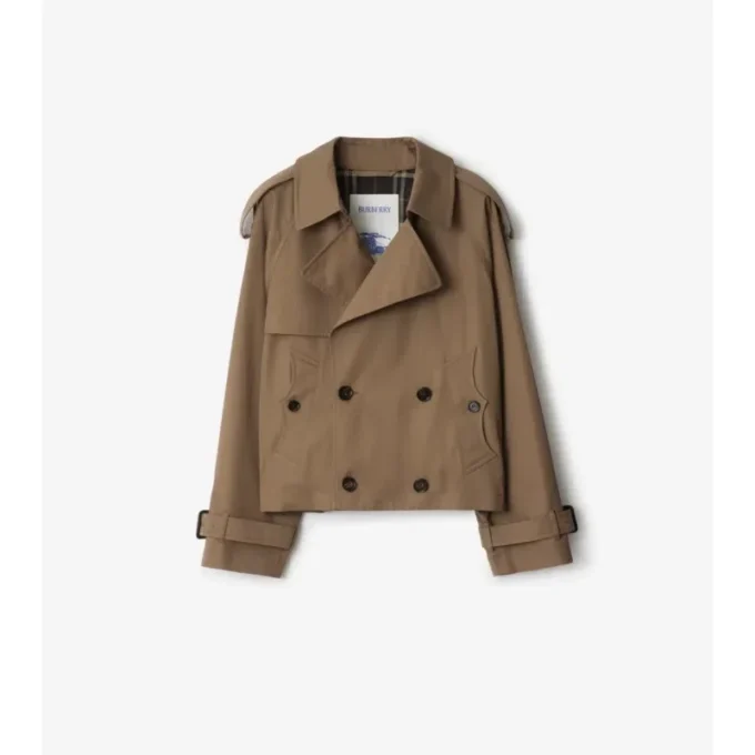Chaqueta trench corta de Gabardine