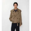 Chaqueta trench corta de Gabardine