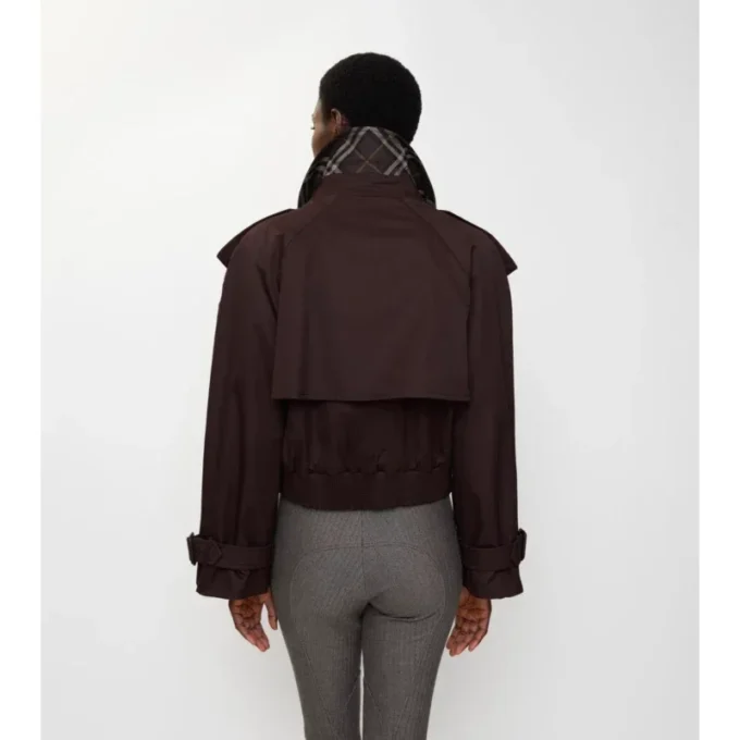 Chaqueta trench corta de Gabardine