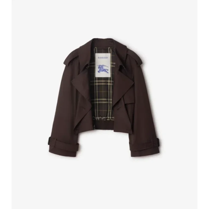 Chaqueta trench corta de Gabardine