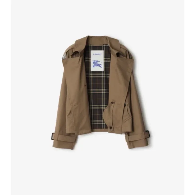 Chaqueta trench corta de Gabardine
