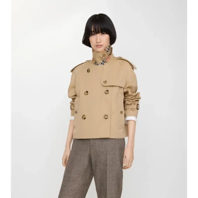 Chaqueta trench Mayfair corta de Gabardine
