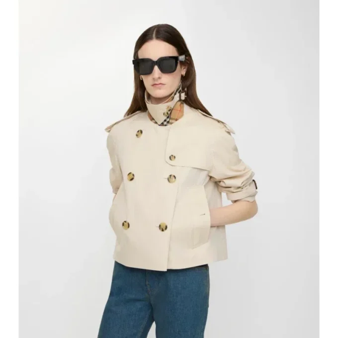 Chaqueta trench Mayfair corta de Tropical Gabardine