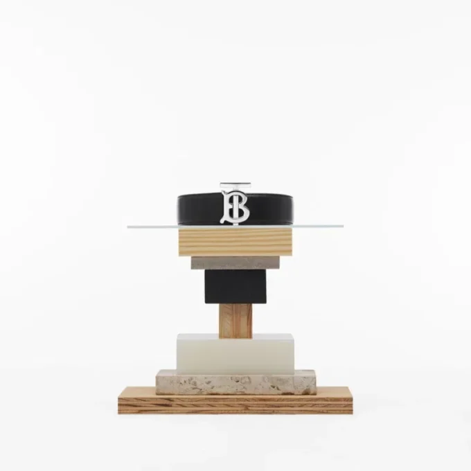 Cinturón de piel con motivo Monogram