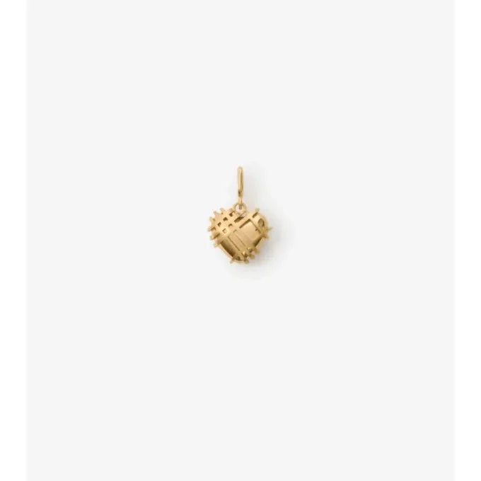 Colgante de corazón con estampado de cuadros
