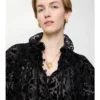Collar con barra en T y granulado de cuadros