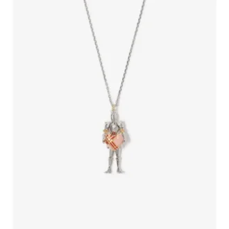 Collar con colgante de corazón de caballero 