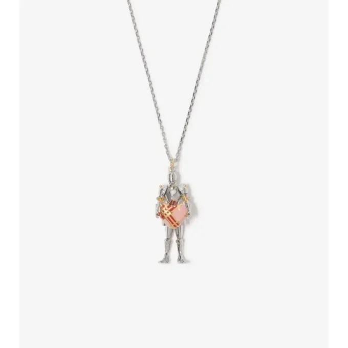 Collar con colgante de corazón de caballero 