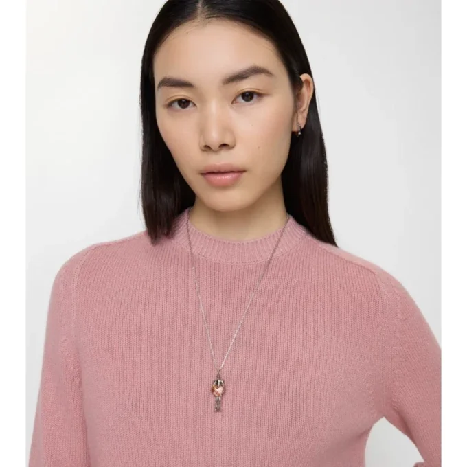 Collar con colgante de corazón de caballero 