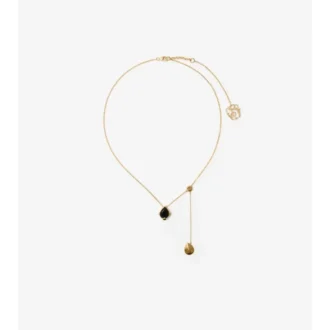 Collar con colgante de escudo de ónix