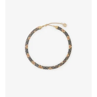 Collar con estampado de cuadros