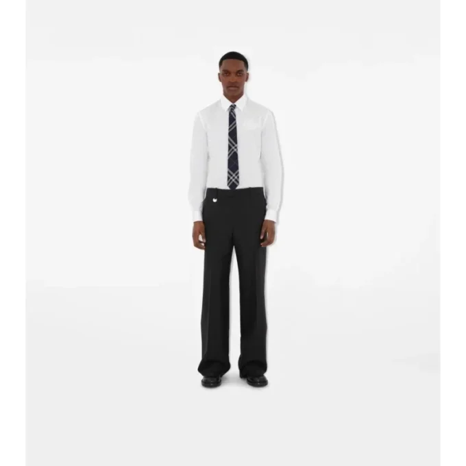 Corbata de seda con estampado de cuadros