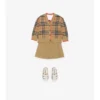 Cárdigan de lana con estampado de cuadros