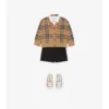 Cárdigan de lana con estampado de cuadros