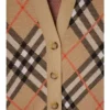 Cárdigan de mezcla de lana y mohair con estampado de cuadros