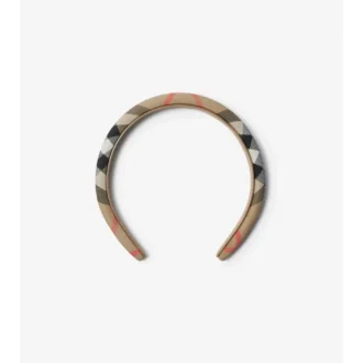 Diadema de nailon con estampado de cuadros