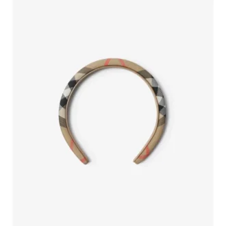 Diadema de nailon con estampado de cuadros