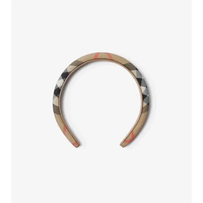 Diadema de nailon con estampado de cuadros