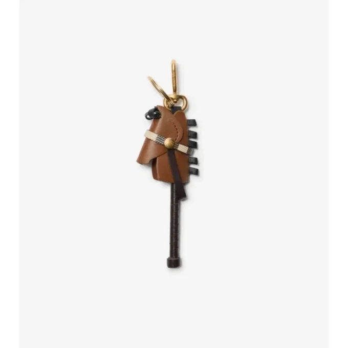 Dije de caballo de juguete de piel