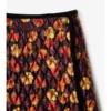 Falda de nailon acolchado con estampado de hojas de geranio